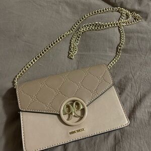 Nine West Beige Quilted Crossbody Bag
